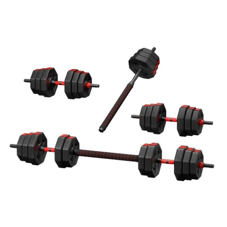 40kg Adjustable Dumbbell Barbell Set Weight Plates Home Workout