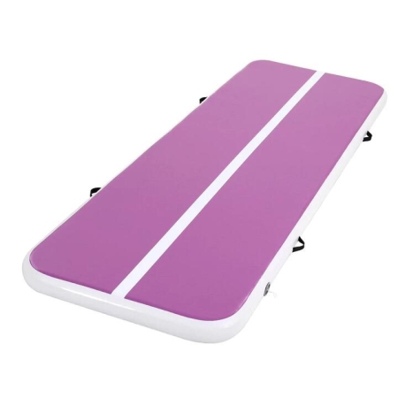 3M Air Track Gymnastics Tumbling Exercise Yoga Mat W/ Pump Inflatable Purple