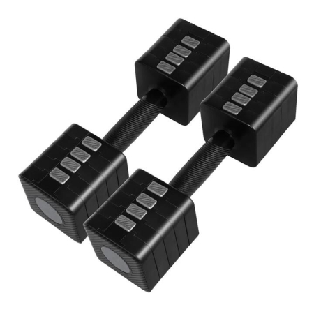 Adjustable Dumbbell Pair - 2.8KG to 10KG (Black) | Quick-Adjust Weight Set for Home Gym