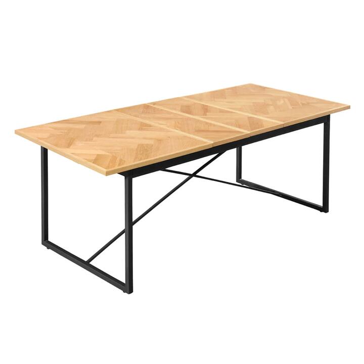 Extendable Dining Table Rectangle | Seats Up To 10 - Brown (150-210 cm)
