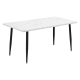Steel Dining Table 4-6 Seater Rectangular - White (150cm)