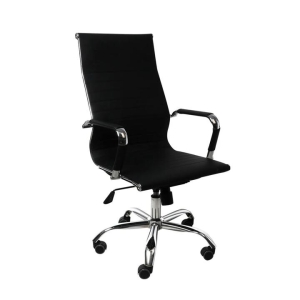 Office Chair Gaming Chair Ergonomic PU Leather with Comfortable Back Support - Black
