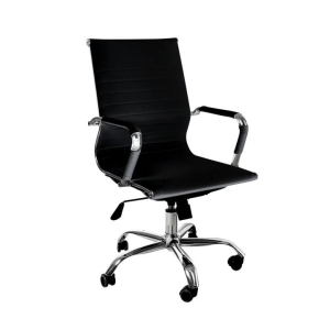 Office Chair Executive Gaming Ergonomic PU Leather with Backrest Handle - Black