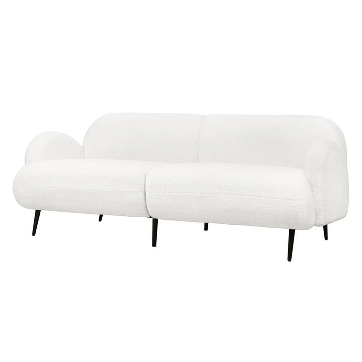 Cloud 3-Seater Sofa - Sherpa Fleece Upholstery - White