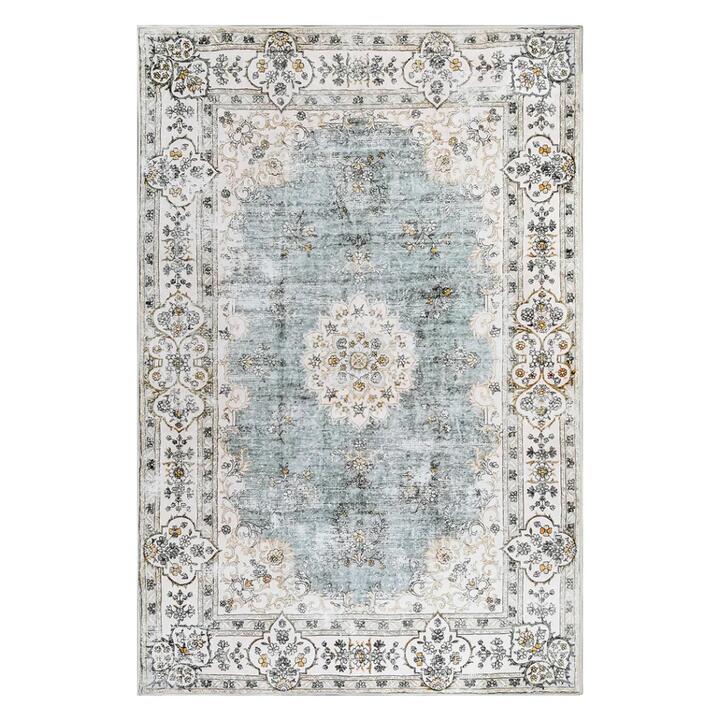 Washable Vintage Floor Rug Short Pile | Soft Non-Slip Plush Carpet 80x120cm