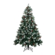 Snow-Flocked Artificial Christmas Tree with Pinecones and Stand for Indoor Holiday Decoration (1.5 m)