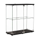2-Tier Lockable Glass Display Cabinet with Doors - Modern Storage Showcase