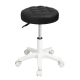 Rolling Adjustable Bar Stool with Wheels - PU Leather Swivel Seat