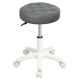 Rolling Adjustable Bar Stool with Wheels - PU Leather Seat