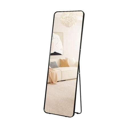 Full Length Arched Mirror With Shatterproof Glass - Black (160 cm)