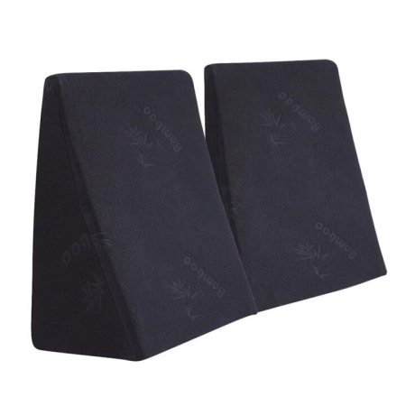 Cool Gel Memory Foam Bed Wedge Pillow With Cover | Orthopedic Support Cushion