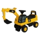 Kids Ride-On Excavator | Yellow Toddler Digger Toy With Storage Seat (12-36 Months)
