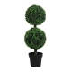 Artificial Double Ball Boxwood Trees | 90cm Faux Greenery for Indoor & Outdoor Use