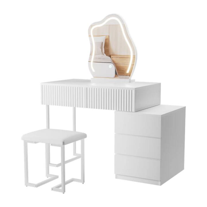 LED Dressing Table with Mirror & Stool | Adjustable Lighting