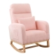 Rocking Chair with Ottoman | Plush Sherpa Fleece
