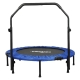 48" Foldable Fitness Trampoline Rebounder | Adjustable Handle & 150kg Capacity (Black)