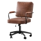 PU Leather Executive Office Chair | Adjustable Height & Swivel (Brown)