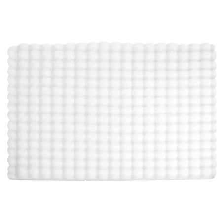 Fluffy Floor Rug - Faux Rabbit Fur | 80×120cm (White)