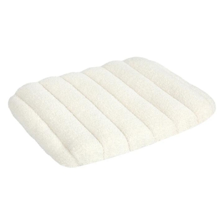 Orthopedic Dog Bed - Sherpa Plush Pet Mattress with Waterproof Base & Washable Cover for Small Dogs and Cats (White)
