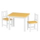 3PCS Kids Wooden Table and Chairs Set - Toddler Study & Play Furniture for Learning