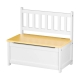 2-in-1 Kids Wooden Toy Storage Bench - Organizer Chest with Seat