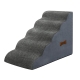 5-Step High-Density Foam Pet Stairs - Soft Non-Slip Dog Ramp with Washable Cover for Small
