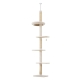 Adjustable Cat Tree Tower | Multi-Level Scratching Post with Hanging Toy & Sisal Poles 230-275cm