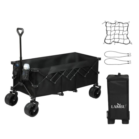 Heavy-Duty Folding Wagon Cart 300L Capacity