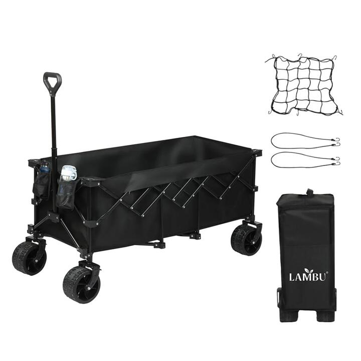 Heavy-Duty Folding Wagon Cart 300L Capacity