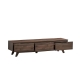 Penelope Scandinavian Lowline Entertainment Unit TV Stand 1.8m 3-Drawers Walnut