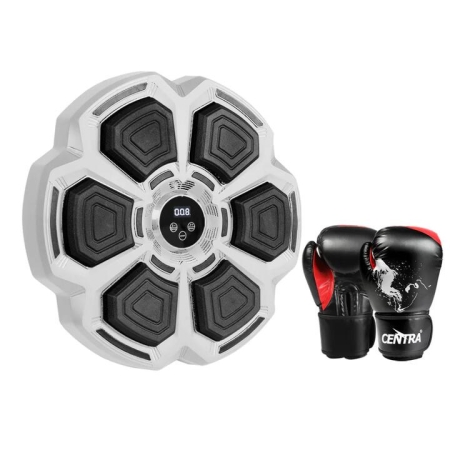 Smart Music Punching Box | 12OZ Gloves | Bluetooth | Wall-Mounted Home Boxing Trainer - Grey