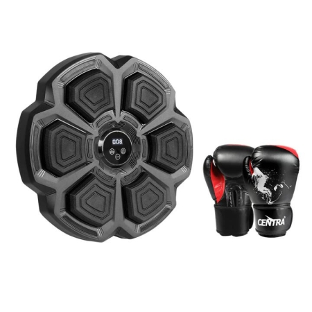 Electronic Music Boxing Machine with 8oz Glove | Wall-Mounted | Bluetooth | 9 Speeds - Black
