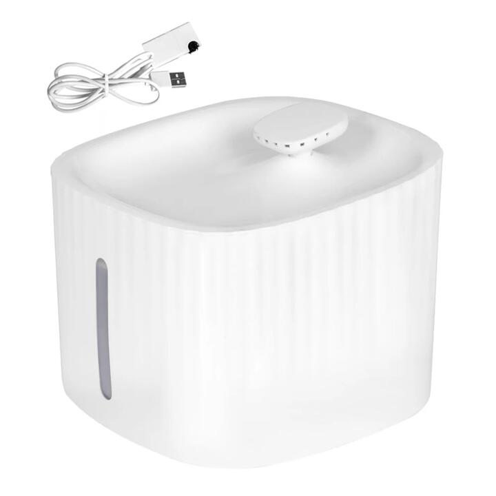 3L Automatic Pet Water Fountain with Triple Filtration and LED Low Water Indicator