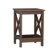Maestro Furniture Cyrus Wooden Open Shelf End Lamp Side Table Brown