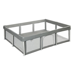 Foldable Kids Playpen - 120x180cm (Grey / Brown & Black)