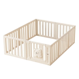 Kids Safety Playpen With 10 Panels - White (61cm High)