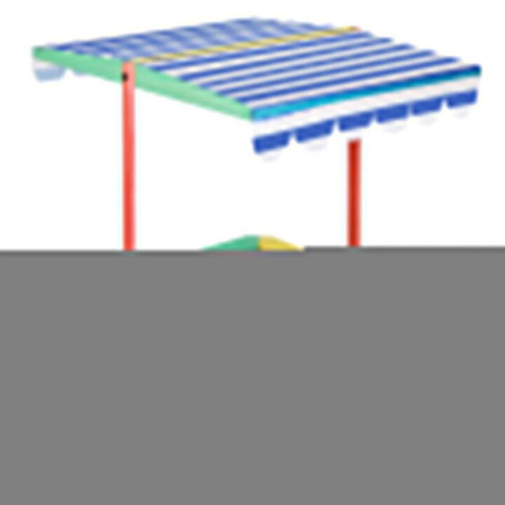 Kids Wooden Sandbox - 120x120CM Outdoor Sand Pit With Canopy