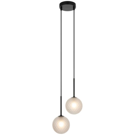 Gaston Modern Pendant Hanging Lamp Light Glass Metal Black Frost Matte