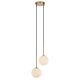 Gaston Modern Pendant Hanging Lamp Light Glass Metal Antique Gold Opal Matt Polished