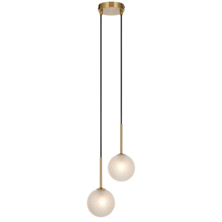 Gaston Modern Pendant Hanging Lamp Light Glass Metal Antique Gold Frost Polished