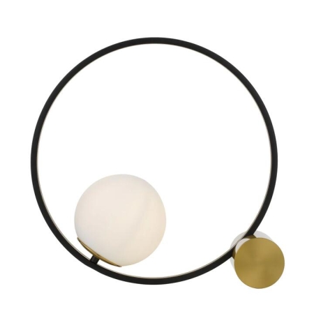 Matias Modern Table Desk Lamp Light Metal Glass Black Antique Gold Opal Matt