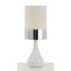 Akira Modern Table Desk Lamp Light Fabric Ceramic Chrome White