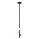 Moran Modern 3-Lights Pendant Hanging Lamp Light Metal Glass Black Opal Matt Matte