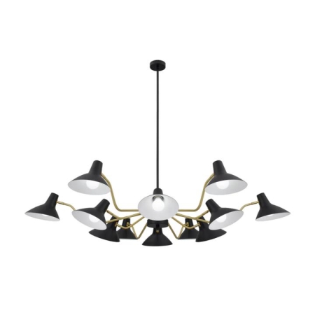 Farbon Modern Pendant Hanging Lamp Light Metal Black Brass Matt