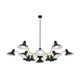 Farbon Modern Pendant Hanging Lamp Light Metal Black Brass Matt