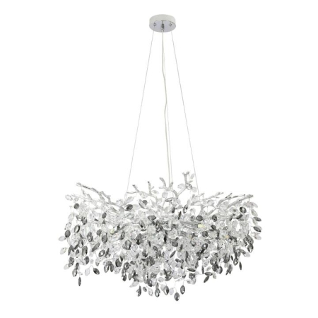 Molena Modern Pendant Hanging Lamp Light Aluminium Crystal Chrome Smoke Clear Gloss