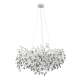 Molena Modern Pendant Hanging Lamp Light Aluminium Crystal Chrome Smoke Clear Gloss