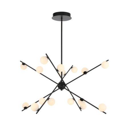 Captiva Contemporary Pendant Hanging Lamp Light Metal Glass Black Opal Matt Sand