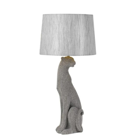 Nala Modern Table Desk Lamp Light Resin Fabric Silver