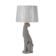 Nala Modern Table Desk Lamp Light Resin Fabric Silver